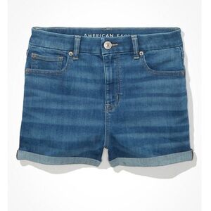 American Eagle next level high waisted stretch dark wash denim curvy shorts